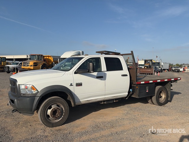 2012 Ram 5500 4x2 Crew Cab Flatbed Truck