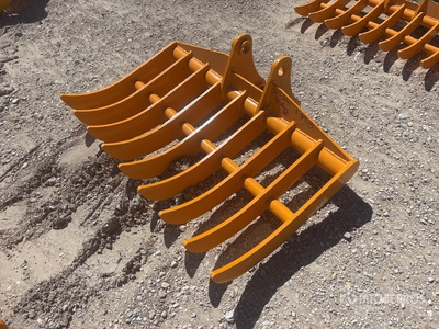2026 GIYI 45 in Excavator Rake - Fits Cat 307 (Unused)