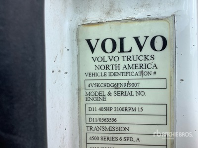 2015 Volvo VHD 6x4 Mixer Truck