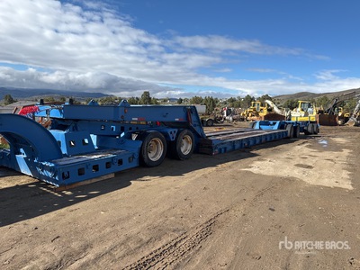 1991 Talbert Quad/A Single Drop Removable Gooseneck Lowboy Trailer