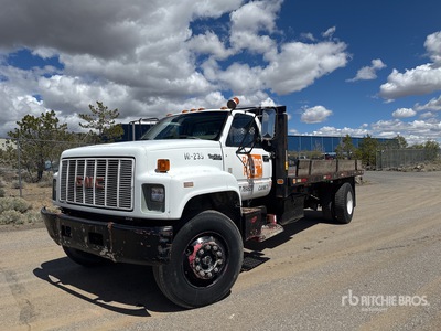 1990 GMC Topkick C7500 4x2 flat bed Flatbed Dump Truck
