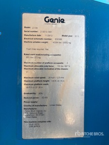 2013 Genie Z135/70 4WD Diesel Articulating Boom Lift