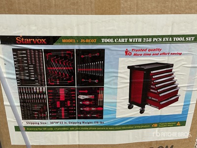 2026 STARVOX JS-RC07 Cart w/(258) Szafka narzędziowa (Unused)