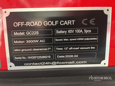 2026 SDLOOL SL-GC22S Off-Road Golf Cart Golf Cart (Unused)