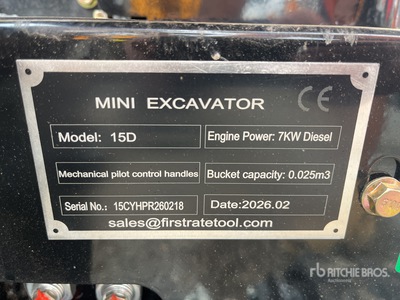 2026 Miva VA15D CRAWLER Minibagger (Unused)