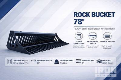 Greatbear 78 Inch Rock Bucket Bucket (Unused)