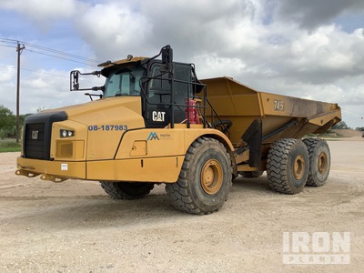 2017 Cat 745 Kiepwagen met knikbesturing