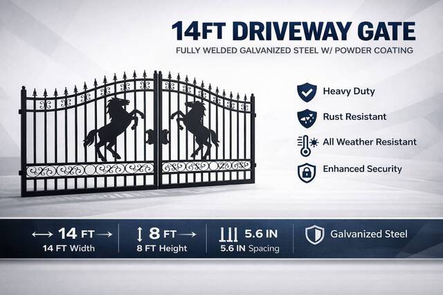 Greatbear Wrought Iron Driveway Gate (Unused)