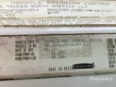 2015 Freightliner Coronado 122SD 6x4 T/A Camión dumper