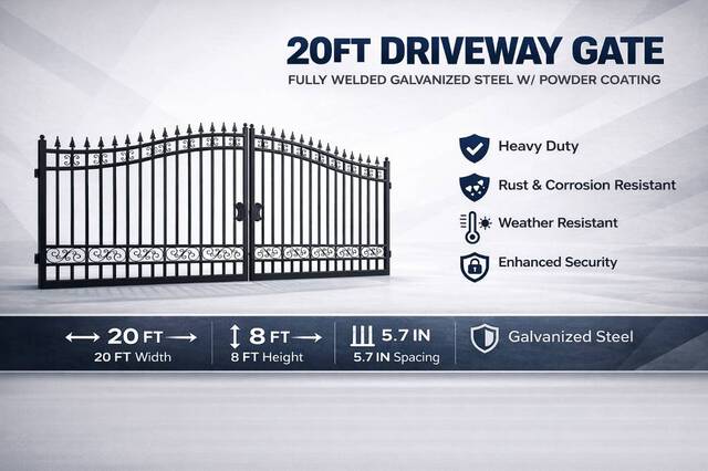 Greatbear Wrought Iron Driveway Gate (Unused)