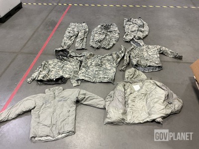 (2) Extreme Cold Weather Parkas, (9) Wet Weather Jackets & Assorted Items