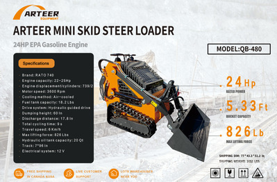 2025 ARTEER QB-480 Mini Compact Track Loader (Unused)