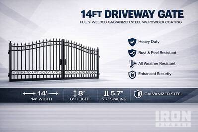 Greatbear Wrought Iron Driveway Gate (Unused)