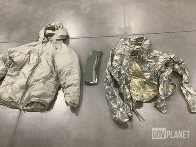 (132) Pairs of Flyer's Gloves, (35) Wet Weather Parkas & Assorted Items