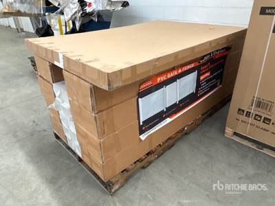 Earthy Grounds Combo B 6 ft x 6 ft White Vinyl Fencing (Unused)