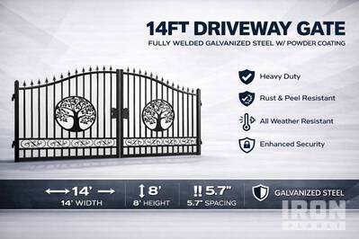 Greatbear Wrought Iron Driveway Gate (Unused)