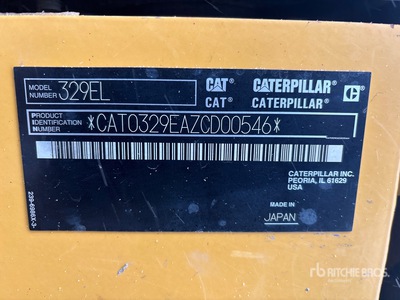2014 Cat 329E L Tracked Excavator