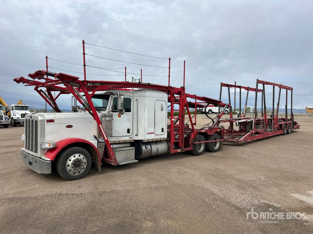 2014 Peterbilt 388 6x4 Sleeper Car Carrier Truck