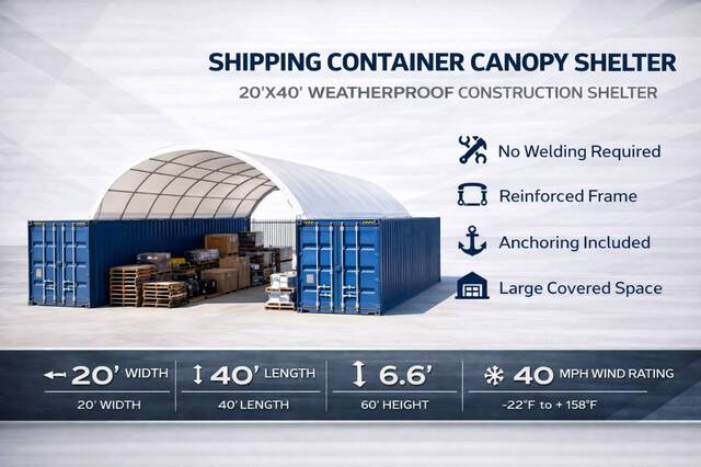 Gold Mountain C2040-420g PVC Storage Canopy (Unused)