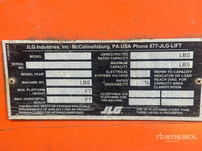 2015 JLG 600S 4WD Diesel Plataforma Elevadora Telescópica