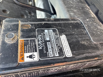 2018 Kubota Rtv 1140 Utility Vehicle