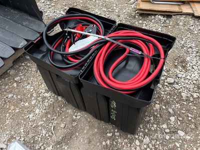 Quantity of (5) 25 ft 800 Extra HD Booster Cables (Unused)