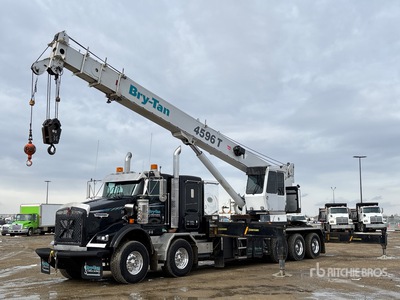 Manitex 4596 45 ton Straight Boom on 2012 Kenworth T-800 10x6 Sleeper Camión Grúa