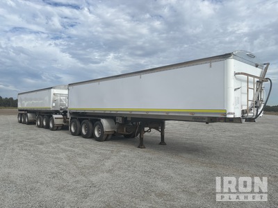 2015 Graham Lusty Tri/A A-Double Road Train End Dump Trailer