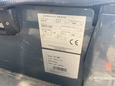 2017 Toyota 8FBE15T Electric Forklift