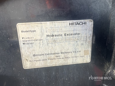 2022 Hitachi ZX55-5A Mini Excavator