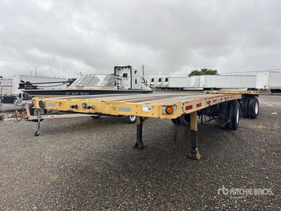 1974 Brown 24 ft S/A Flatbed Trailer