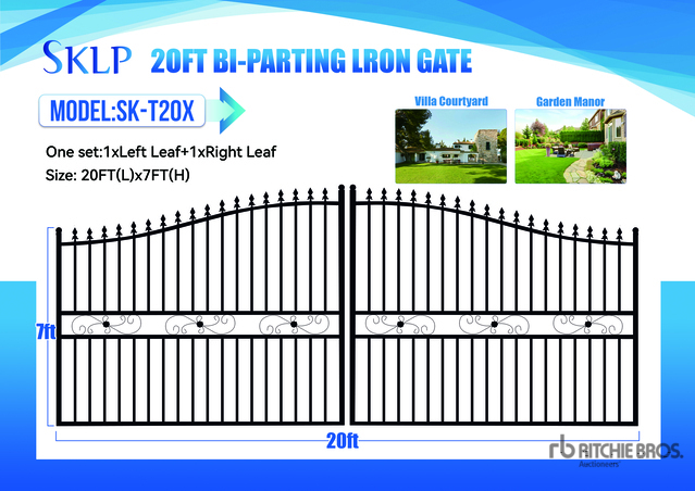 2026 SKLP SK-T20X Driveway Gate (Unused)