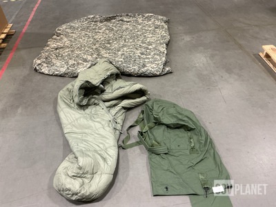 (23) Sleeping Bags, (36) Duffel Bags, (11) Tarpaulins & Assorted Items