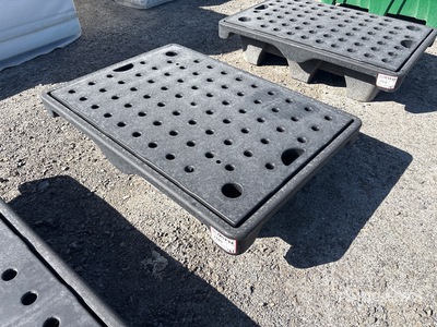 2026 AM Tank SPILL CONTAINMENT 2 DRUMS Portable Poly Skid mounted Spill containment 32 gal for 2 drums Tank (Unused)