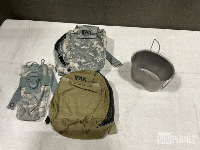 (38) Water Canteen Cups, (9) Medical Kit Pouches & Assorted Items