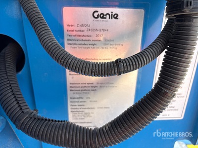 2017 Genie Z45/25JIC 4WD Diesel Knikarmhoogwerker