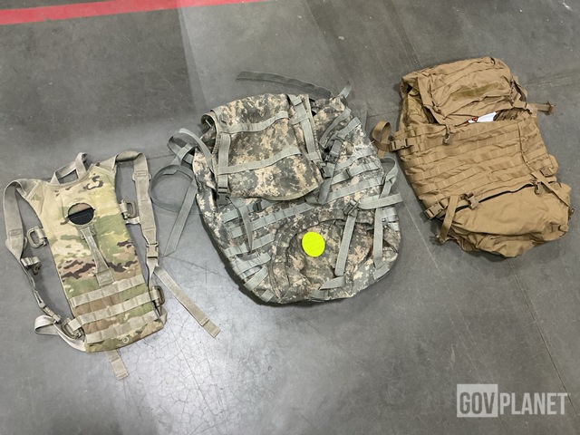 (6) Field Pack Frame Assemblies, (72) Hydration System Carriers & Assorted Items
