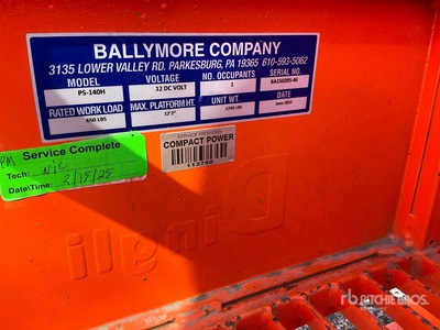 2015 Ballymore PS-140H Vertical Mast Lift