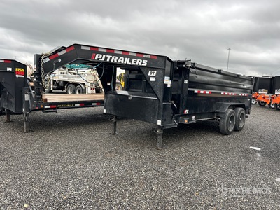 2025 PJ 16 ft T/A Gooseneck Dump Utility Trailer