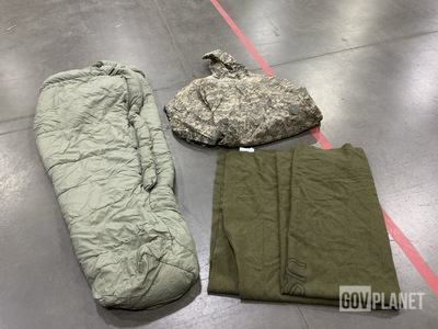(5) Wool Blankets, (81) Wet Weather Ponchos, (4) Sleeping Bags & (2) Bivy Covers