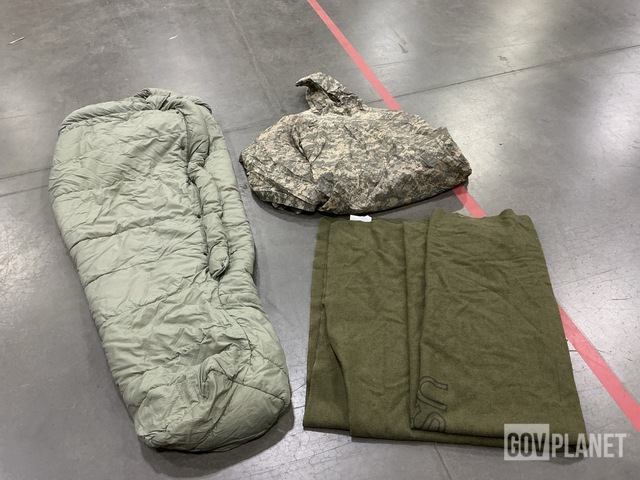 (5) Wool Blankets, (81) Wet Weather Ponchos, (4) Sleeping Bags & (2) Bivy Covers