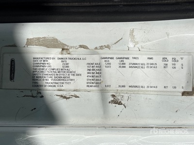 2016 Freightliner Cascadia 113 6x2 T/A Dagcabine Trekker