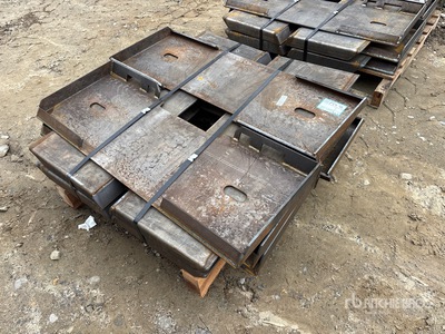 Quantity of (10) 2025 Kit Containers QT-F-BLANK Skid Steer Attachment Mounting Plate