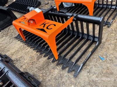 2025 Kit Containers QT-SG-S76-V3 76 in Skeleton Skid Steer Grapple Bucket