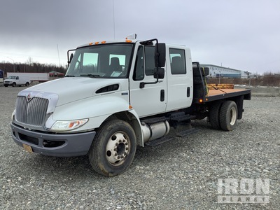 2013 International 4300 4x2 Crew Cab Flatbed Truck