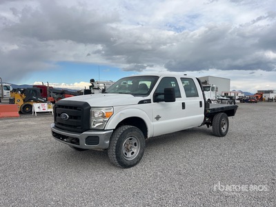 2011 Ford F-350 4x4 Crew Cab Flatbed Truck
