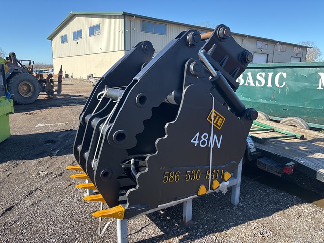 CJE 48 in Q/C Grapple Excavator Bucket - Fits Hitachi 210 (Unused)