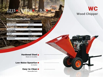 2026 WC-RED Tow-Behind Chipper (Unused)