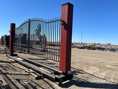 19 ft x 8 ft 10 in Steel Heavy Duty Bi-Parting ドライブウェイ ゲート (Unused)