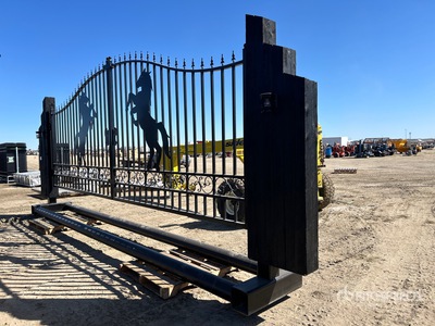 19 ft x 8 ft 10 in Steel Heavy Duty Bi-Parting ドライブウェイ ゲート (Unused)